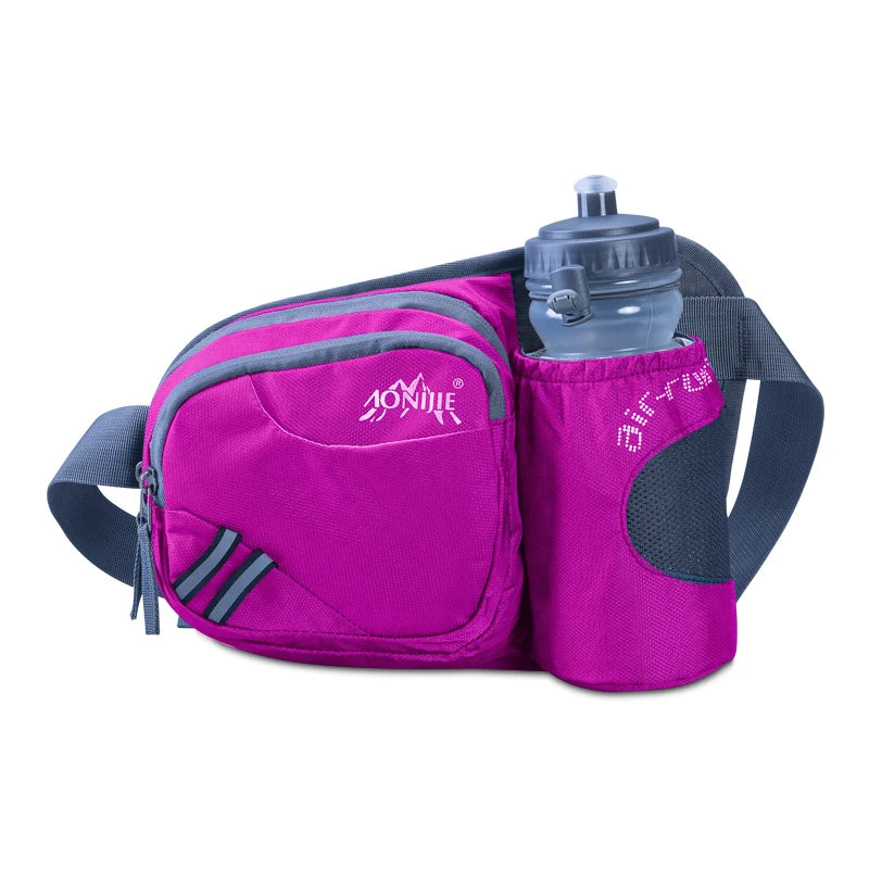 E809 Hydration Fanny Pack Waist Bag Bum Bag Running Belt Water Bottle Holder Jogging Marathon Race Fitness Gym Travel